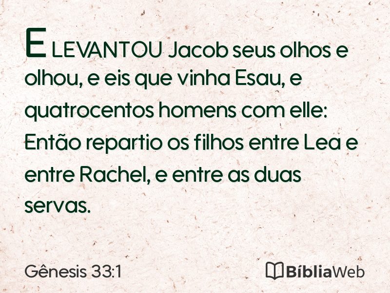 Gênesis 33:1 em imagem para compartilhar