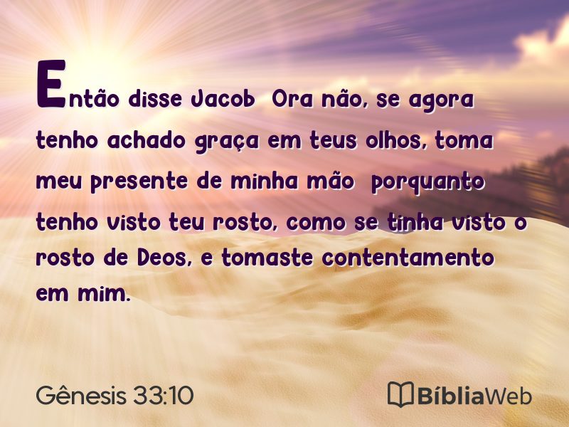 Gênesis 33:10 em imagem para compartilhar