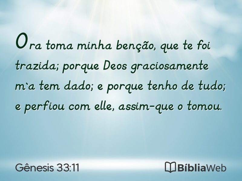 Gênesis 33:11 em imagem para compartilhar