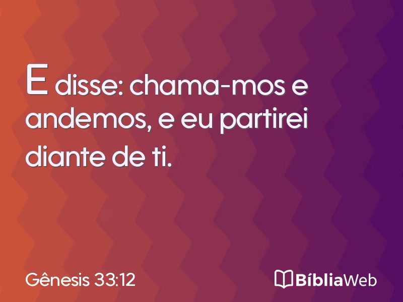 Gênesis 33:12 em imagem para compartilhar