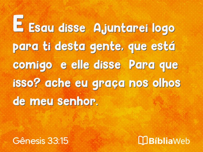 Gênesis 33:15 em imagem para compartilhar