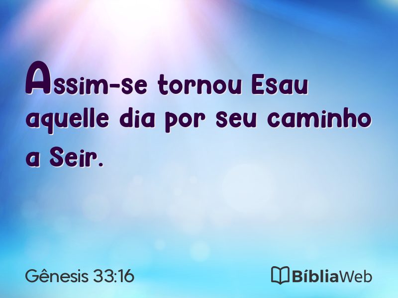 Gênesis 33:16 em imagem para compartilhar