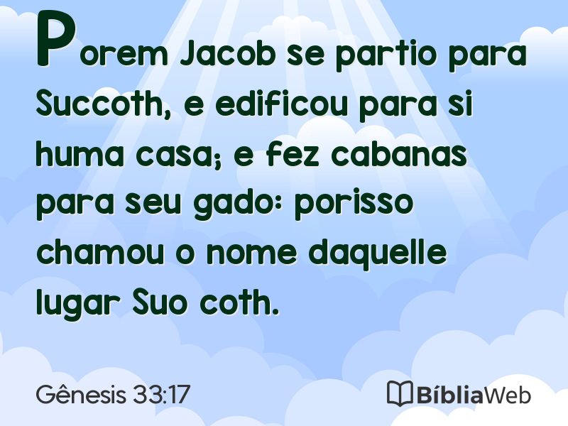 Gênesis 33:17 em imagem para compartilhar