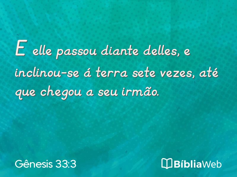 Gênesis 33:3 em imagem para compartilhar