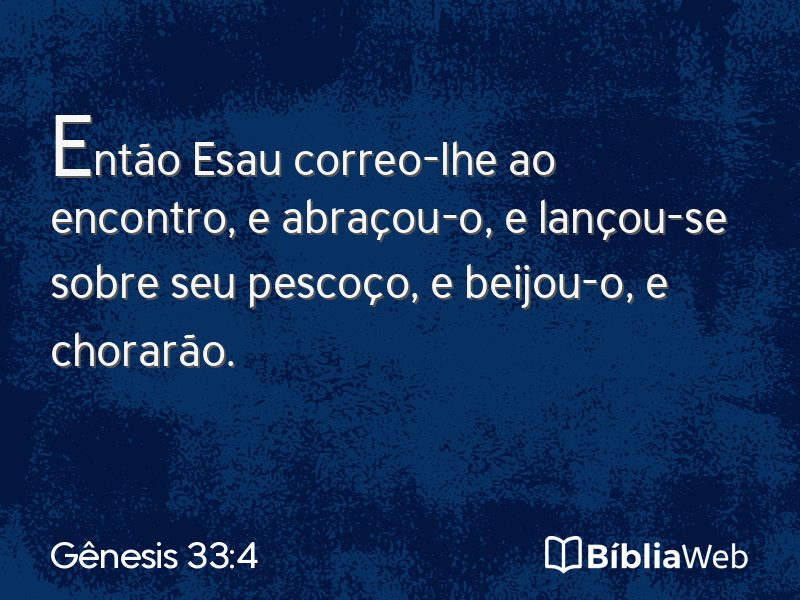 Gênesis 33:4 em imagem para compartilhar