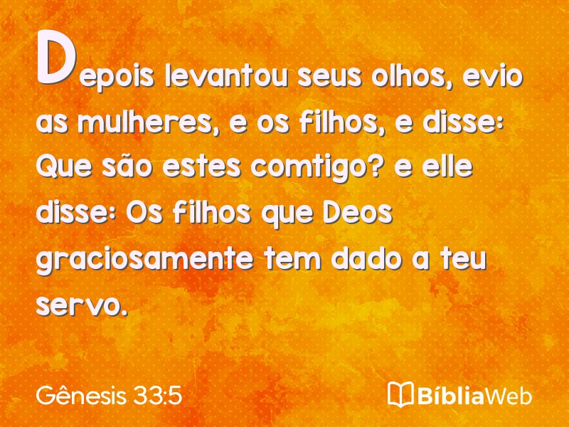 Gênesis 33:5 em imagem para compartilhar