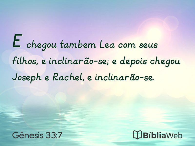 Gênesis 33:7 em imagem para compartilhar