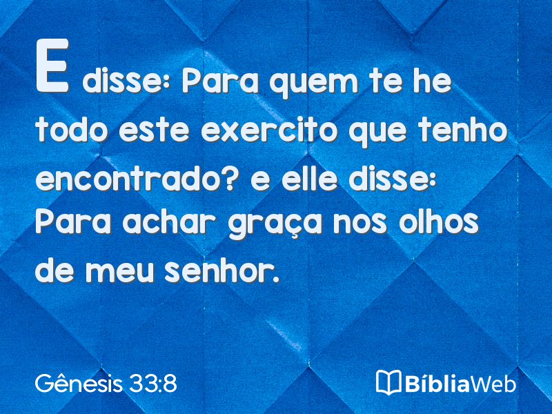 Gênesis 33:8 em imagem para compartilhar
