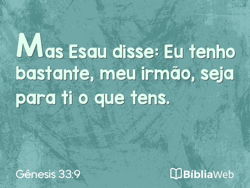 Gênesis 33:9 em imagem para compartilhar