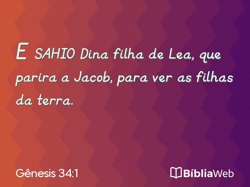 Gênesis 34:1 em imagem para compartilhar