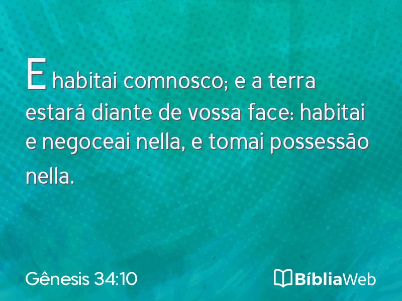 Gênesis 34:10 em imagem para compartilhar