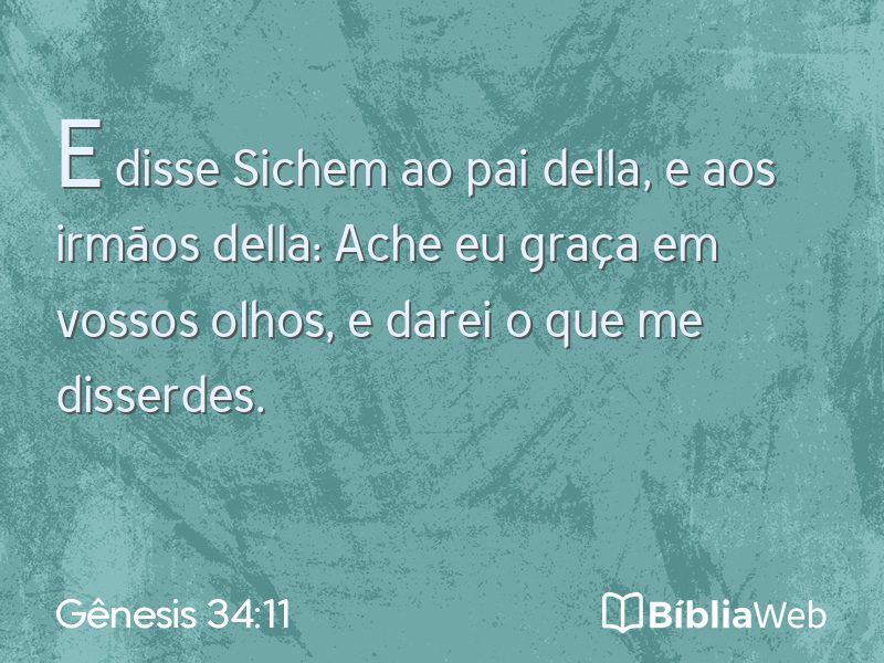 Gênesis 34:11 em imagem para compartilhar