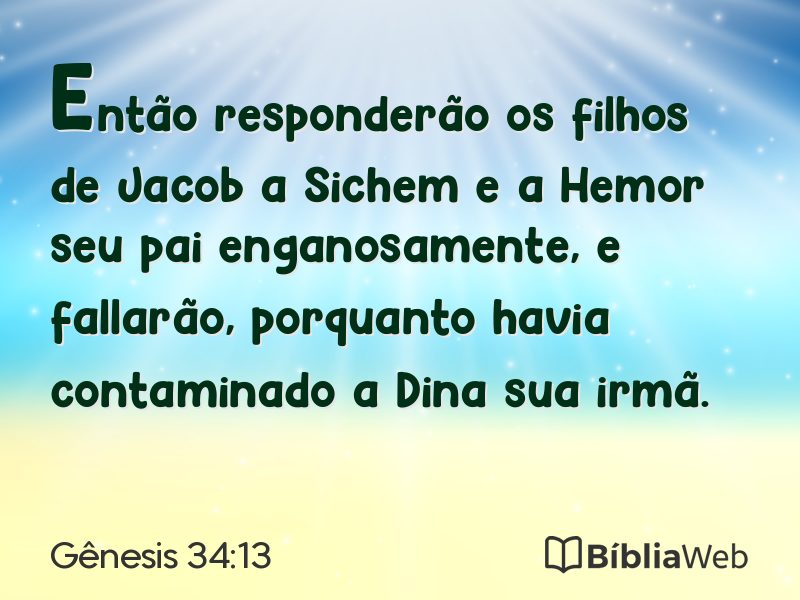 Gênesis 34:13 em imagem para compartilhar