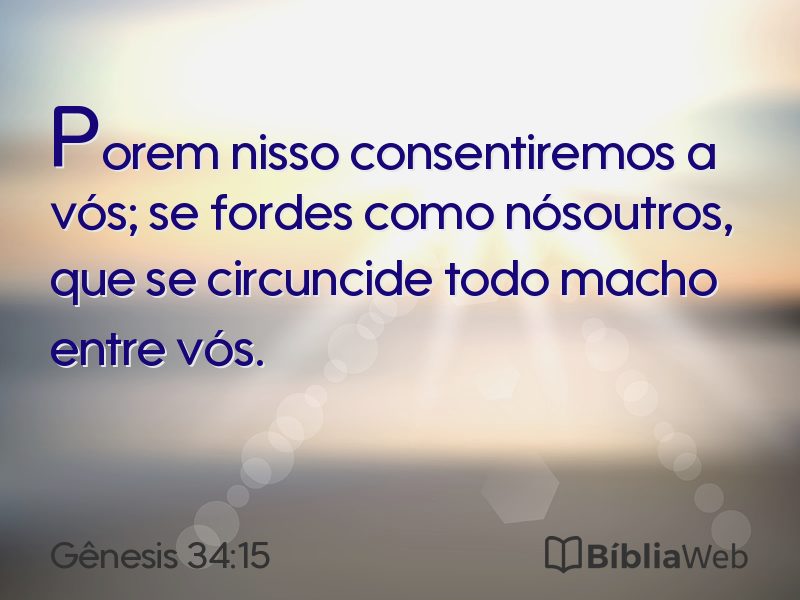 Gênesis 34:15 em imagem para compartilhar