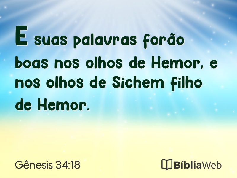 Gênesis 34:18 em imagem para compartilhar