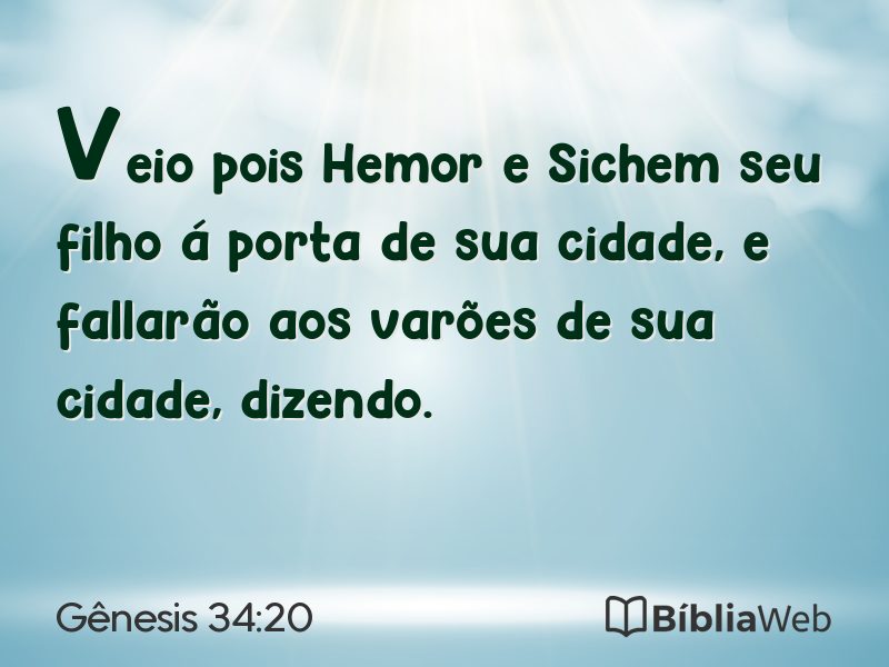 Gênesis 34:20 em imagem para compartilhar