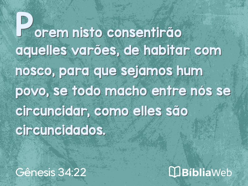 Gênesis 34:22 em imagem para compartilhar