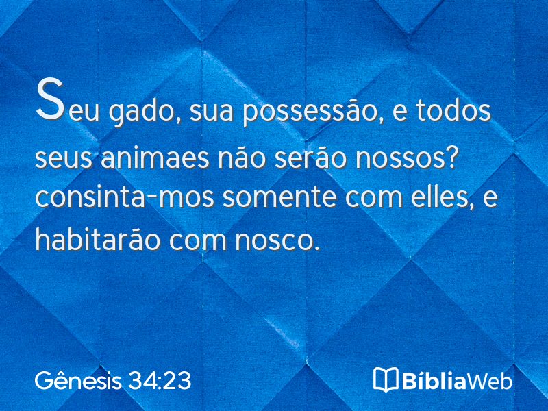 Gênesis 34:23 em imagem para compartilhar