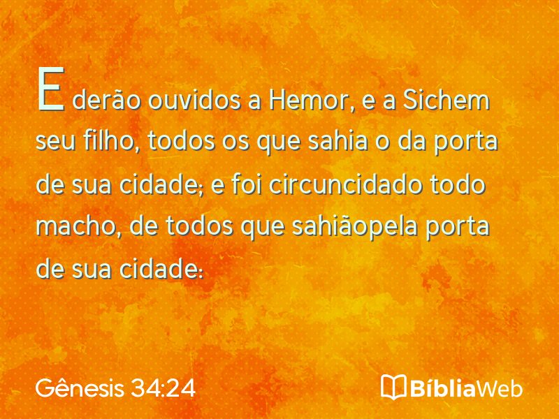 Gênesis 34:24 em imagem para compartilhar