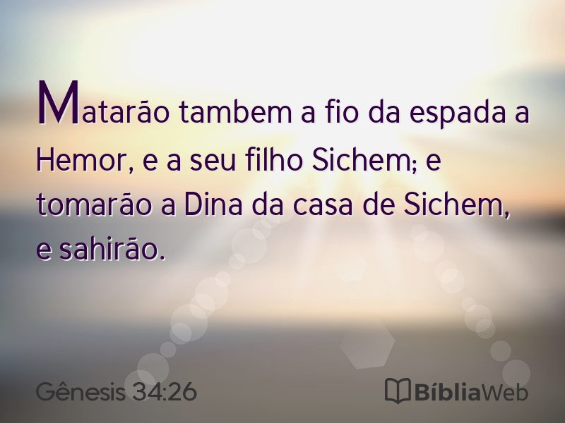 Gênesis 34:26 em imagem para compartilhar