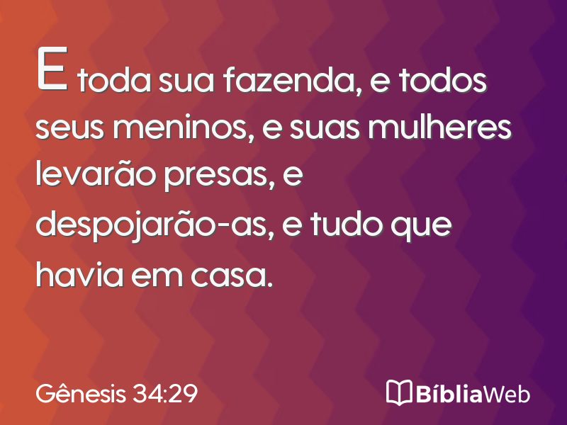 Gênesis 34:29 em imagem para compartilhar