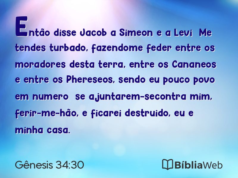 Gênesis 34:30 em imagem para compartilhar