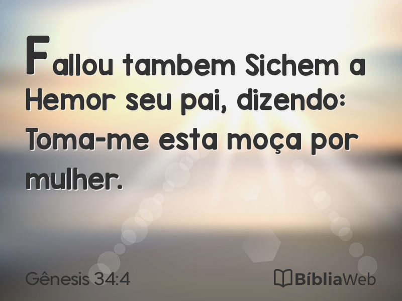 Gênesis 34:4 em imagem para compartilhar