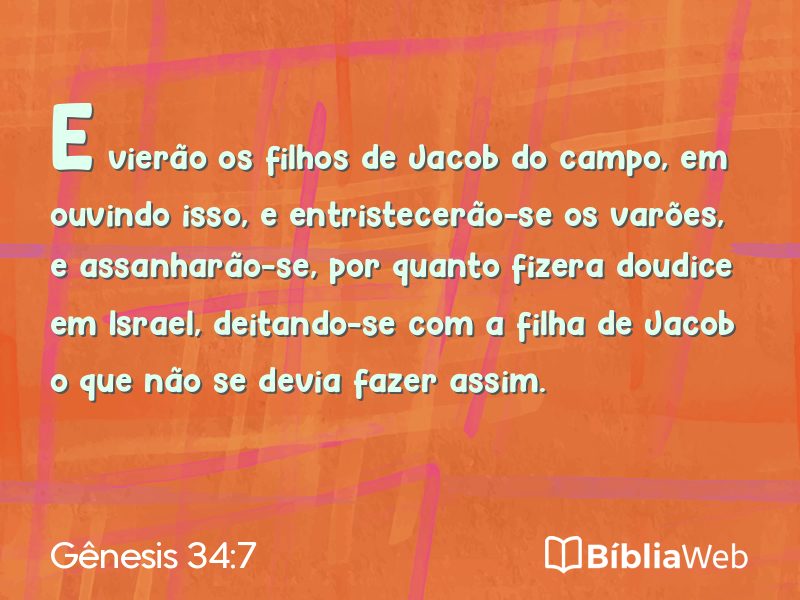 Gênesis 34:7 em imagem para compartilhar