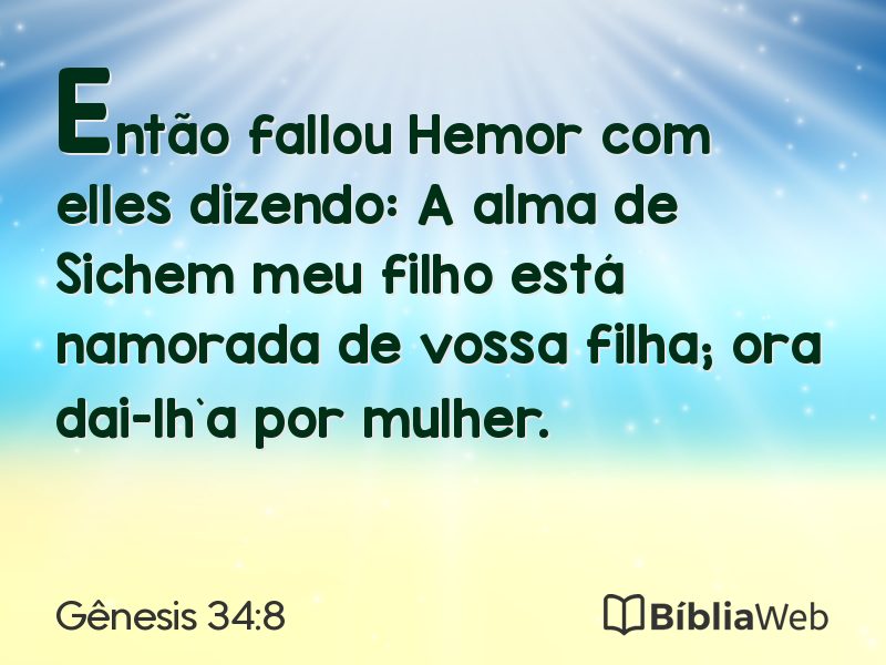 Gênesis 34:8 em imagem para compartilhar