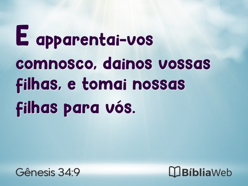 Gênesis 34:9 em imagem para compartilhar