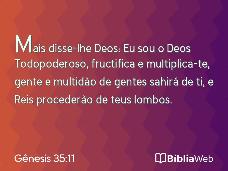 Gênesis 35:11 em imagem para compartilhar