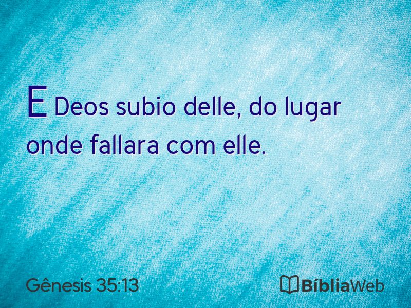 Gênesis 35:13 em imagem para compartilhar