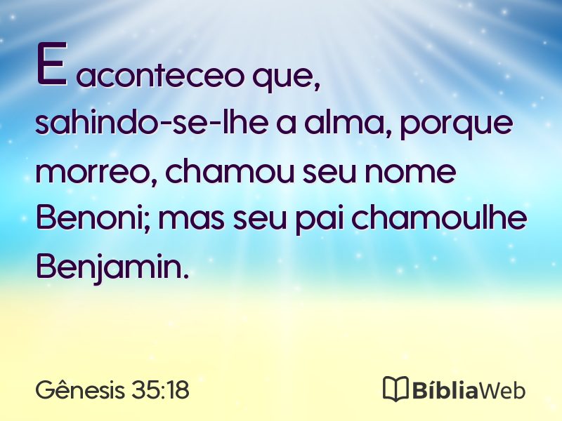 Gênesis 35:18 em imagem para compartilhar