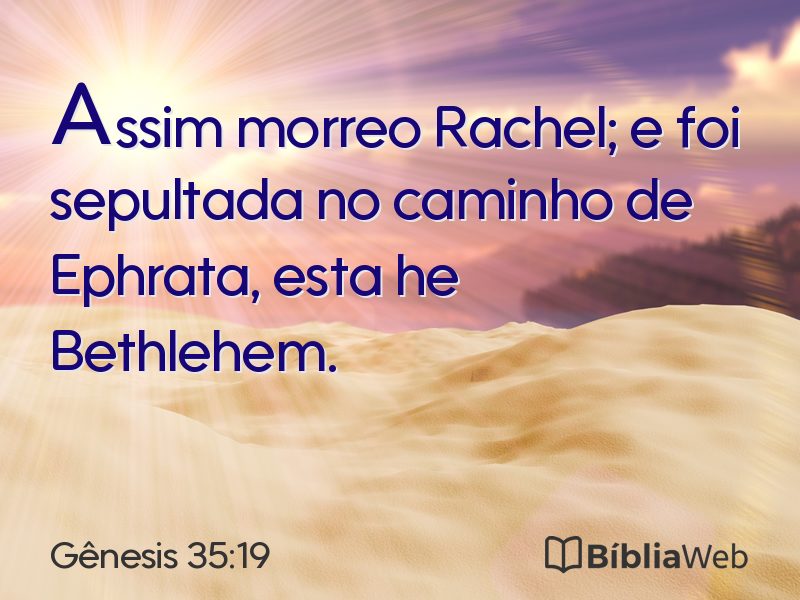 Gênesis 35:19 em imagem para compartilhar
