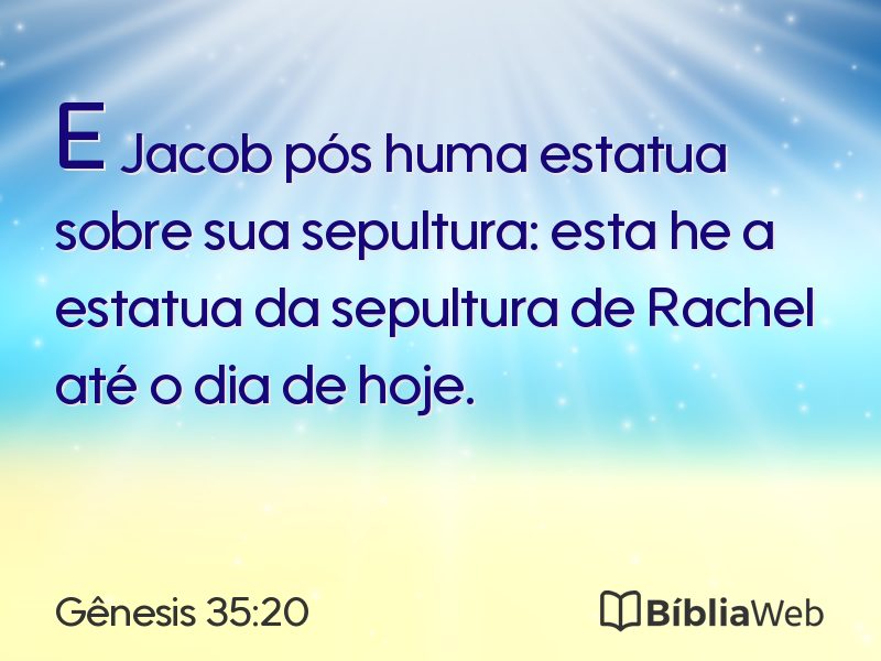 Gênesis 35:20 em imagem para compartilhar
