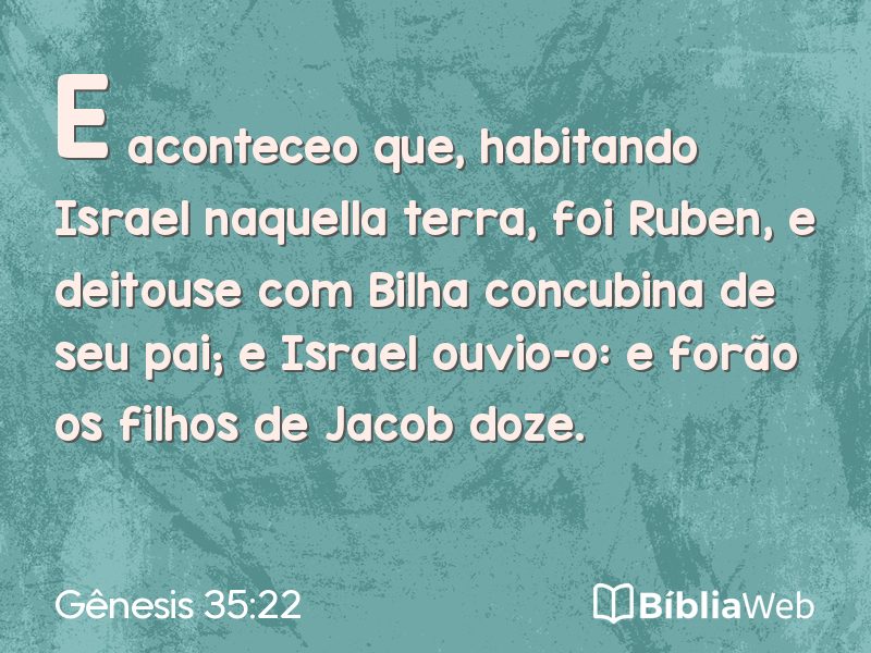 Gênesis 35:22 em imagem para compartilhar