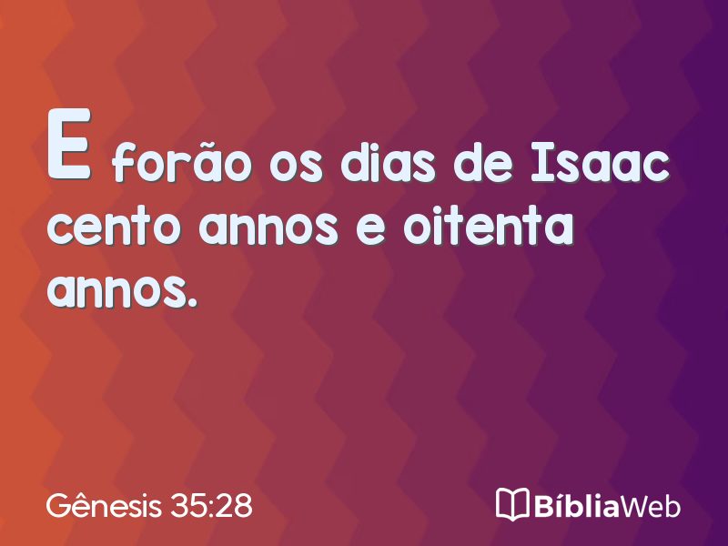 Gênesis 35:28 em imagem para compartilhar