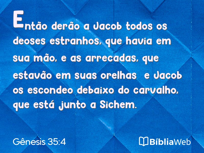 Gênesis 35:4 em imagem para compartilhar