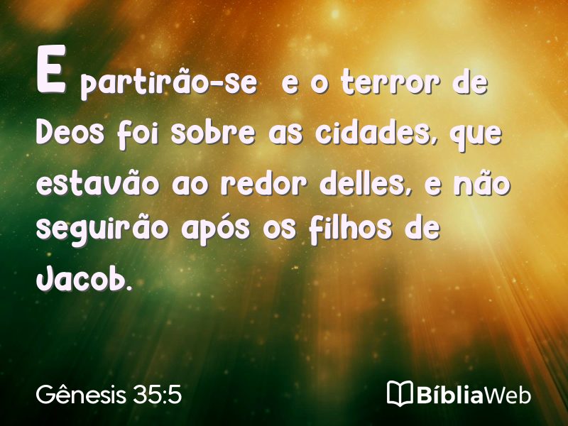 Gênesis 35:5 em imagem para compartilhar