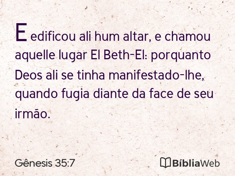 Gênesis 35:7 em imagem para compartilhar