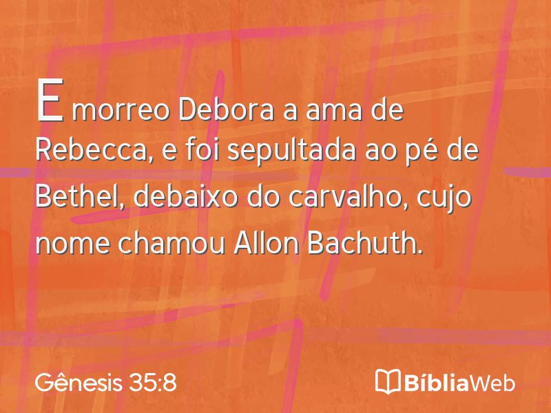 Gênesis 35:8 em imagem para compartilhar