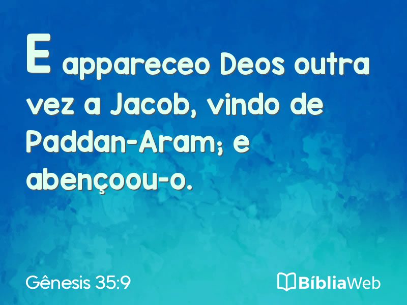 Gênesis 35:9 em imagem para compartilhar