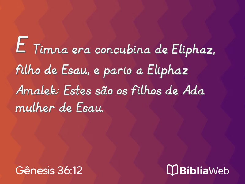 Gênesis 36:12 em imagem para compartilhar