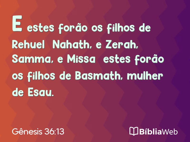 Gênesis 36:13 em imagem para compartilhar