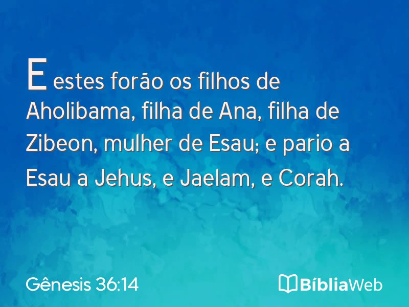 Gênesis 36:14 em imagem para compartilhar