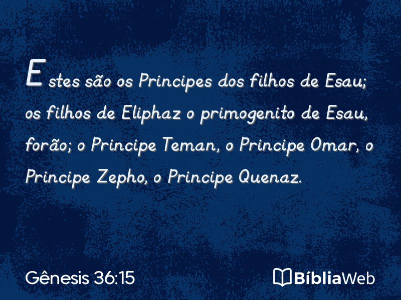 Gênesis 36:15 em imagem para compartilhar