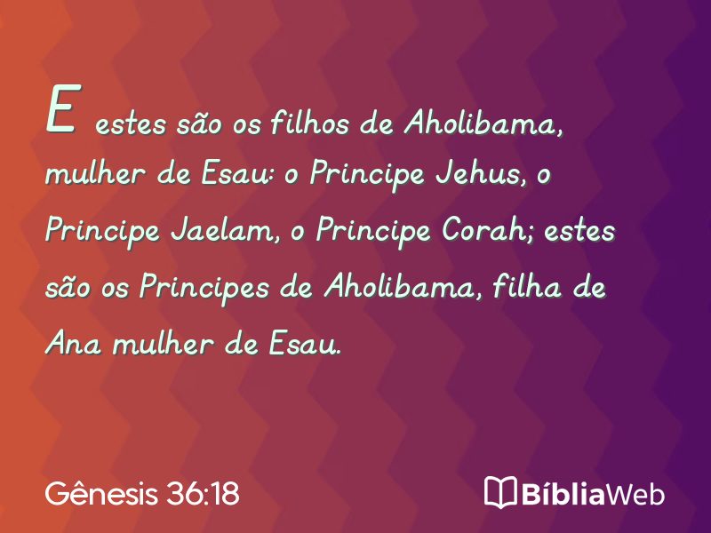 Gênesis 36:18 em imagem para compartilhar