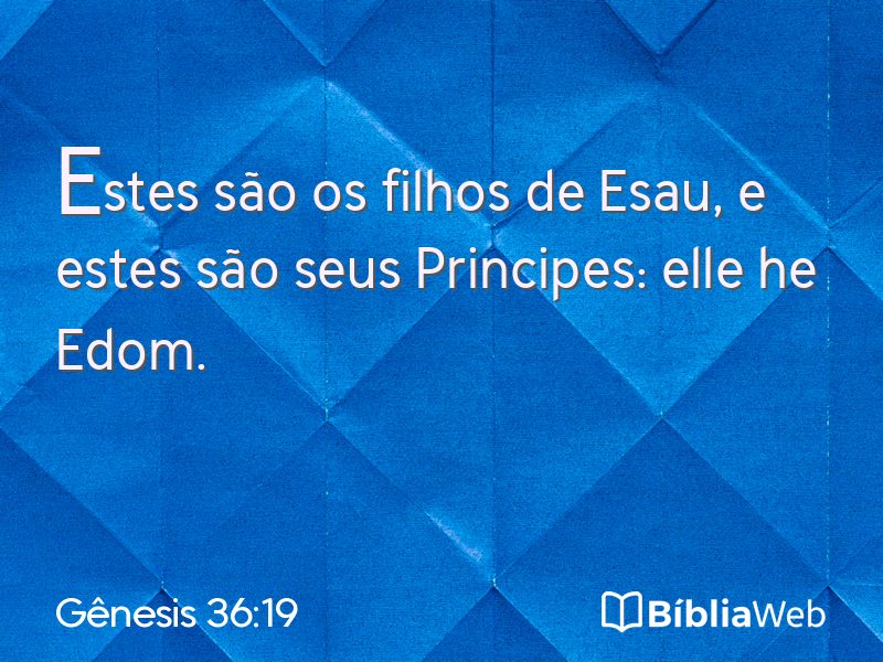 Gênesis 36:19 em imagem para compartilhar