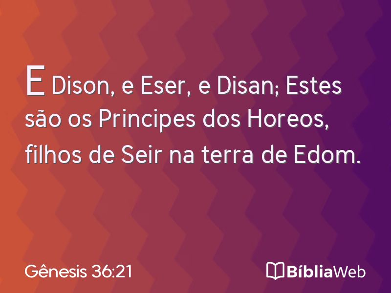 Gênesis 36:21 em imagem para compartilhar