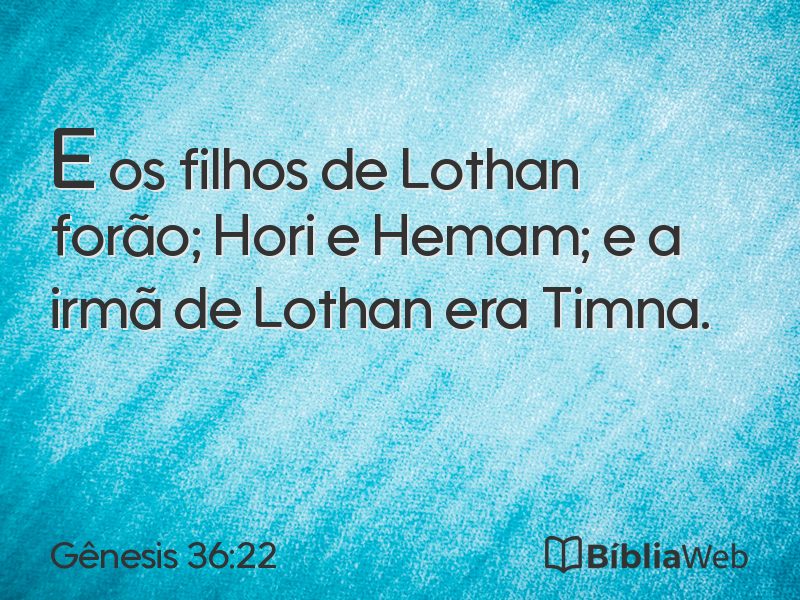 Gênesis 36:22 em imagem para compartilhar